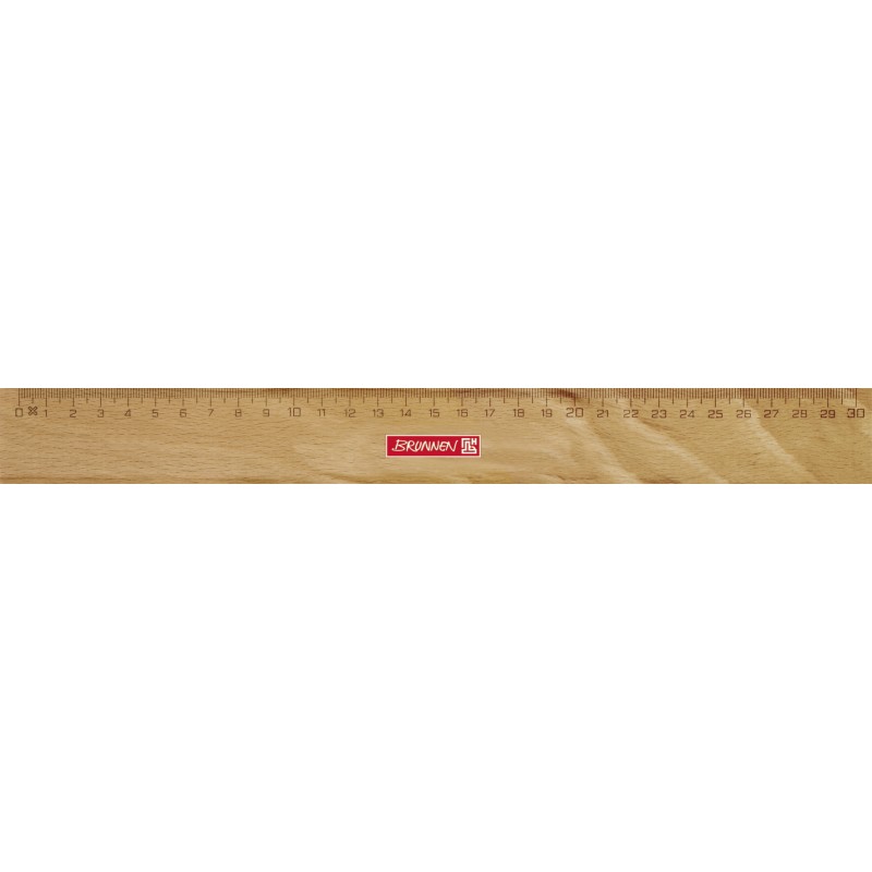 BRUNNEN Lineal 30cm Holz