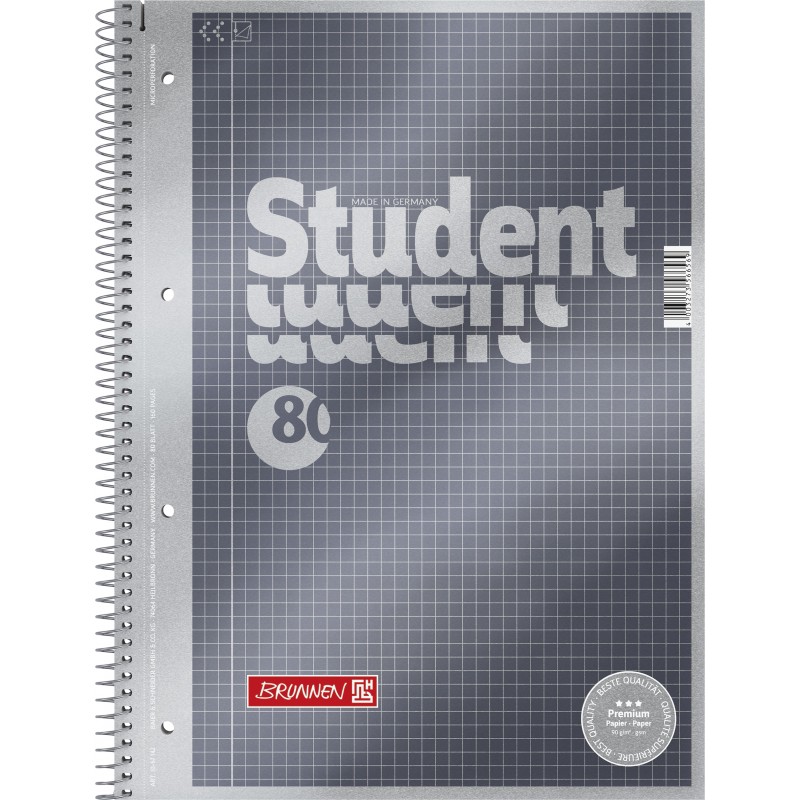 BRUNNEN Premium-Collegeblock · DIN A4 · Lineatur 22 · kariert BRUNNEN Premium-Collegeblock · DIN A4 · Lineatur 22 · kariert