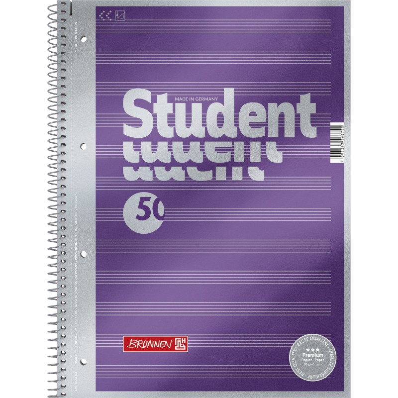 BRUNNEN Premium-Collegeblock · DIN A4 · Notenlineatur BRUNNEN Premium-Collegeblock · DIN A4 · Notenlineatur
