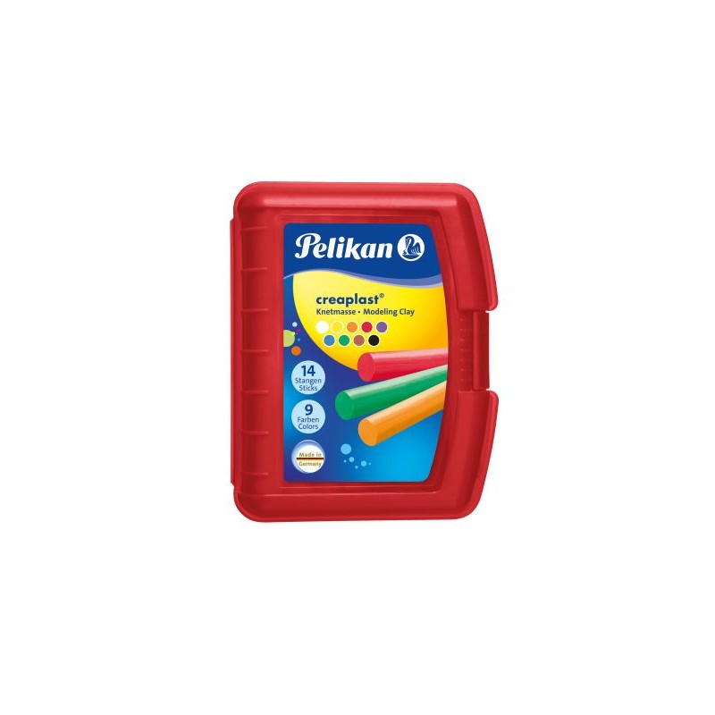 Pelikan Wachsknete Creaplast® · sortiert · rote Box mit 9 verschiedenen Farben Pelikan Wachsknete Creaplast® · sortiert · rote Box mit 9 verschiedenen Farben
