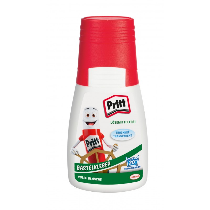 Pritt Bastelkleber Mr. Pritt · ohne Lösungsmittel · Kunststoff-Flasche mit 50 g Pritt Bastelkleber Mr. Pritt · ohne Lösungsmittel · Kunststoff-Flasche mit 50 g