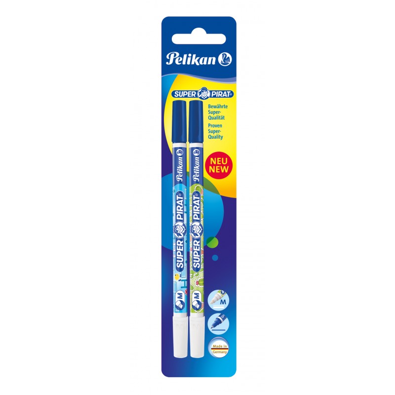 Pelikan Tintenlöschstift Super Pirat · 850M/2/B · M -Multispitze · 2 Stück Pelikan Tintenlöschstift Super Pirat · 850M/2/B · M -Multispitze · 2 Stück