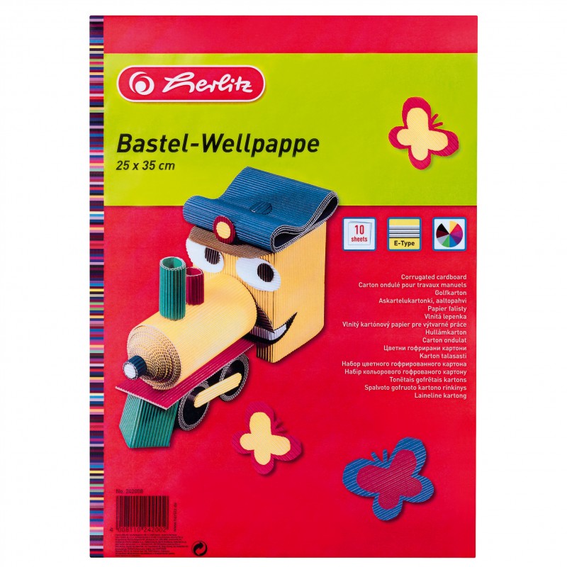 Herlitz Bastelwellpappe · 25x35 cm · 10 Blatt Herlitz Bastelwellpappe · 25x35 cm · 10 Blatt