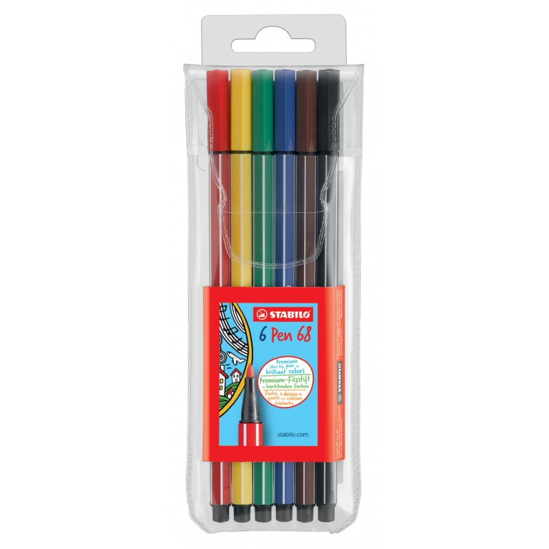 STABILO® Premium-Filzstift STABILO® Pen 68 Etui · mit 6 Farben STABILO® Premium-Filzstift STABILO® Pen 68 Etui · mit 6 Farben