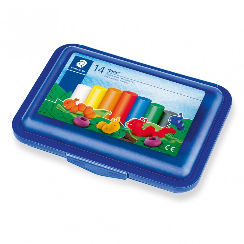 STAEDTLER® Noris Club® Plastilin-Knete Schulbox · 14 Stangen (7 Faben) in Kunststoffetui STAEDTLER® Noris Club® Plastilin-Knete Schulbox · 14 Stangen (7 Faben) in Kunststoffetui