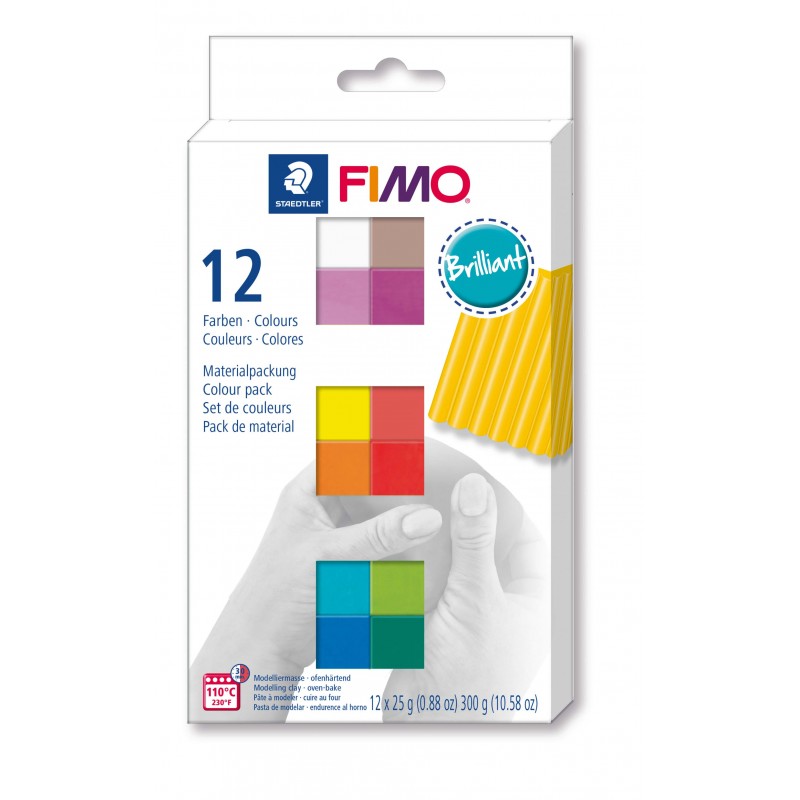 FIMO® soft ofenhärtende STAEDTLER® Modelliermasse - Kartonetui mit 12 Basic-Farben, 12 Halbblöcke à 25g8023 C12 FIMO® soft ofenhärtende STAEDTLER® Modelliermasse - Kartonetui mit 12 Basic-Farben, 12 Halbblöcke à 25g8023 C12
