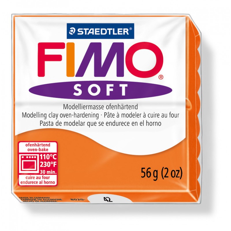 FIMO® soft ofenhärtende STAEDTLER® Modelliermasse - 57g - orange mandarine - 8020-42 FIMO® soft ofenhärtende STAEDTLER® Modelliermasse - 57g - orange mandarine - 8020-42