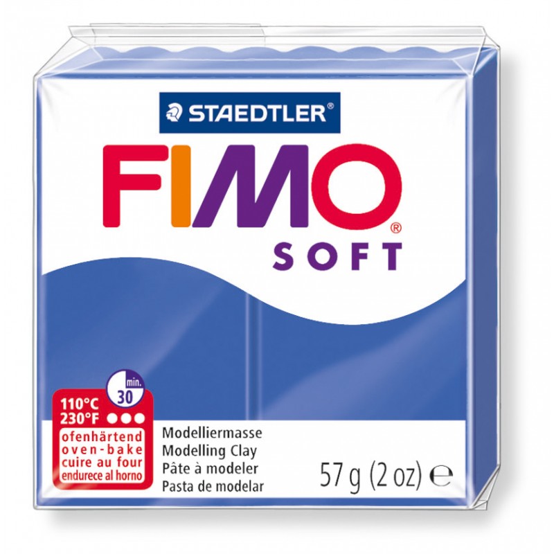 FIMO® soft ofenhärtende STAEDTLER® Modelliermasse - 57g - brilliantblau - 8020-33 FIMO® soft ofenhärtende STAEDTLER® Modelliermasse - 57g - brilliantblau - 8020-33