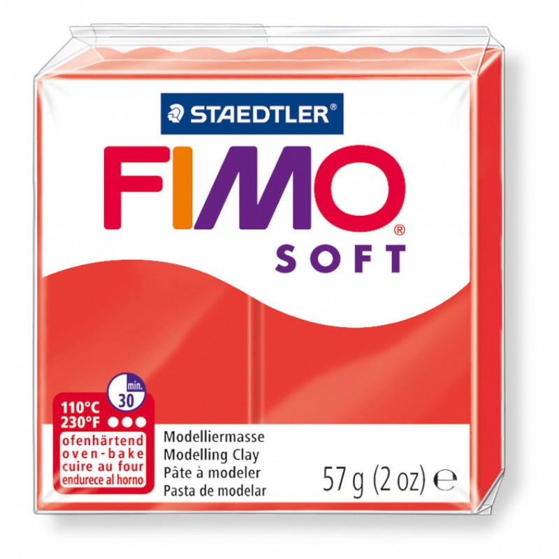 FIMO® soft ofenhärtende STAEDTLER® Modelliermasse - 57g - indischrot - 8020-24 FIMO® soft ofenhärtende STAEDTLER® Modelliermasse - 57g - indischrot - 8020-24