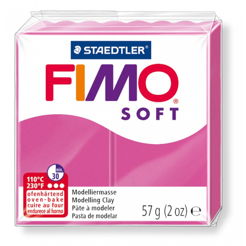 FIMO® soft ofenhärtende STAEDTLER® Modelliermasse - 57g - himbeere pink rosa 8020-22 FIMO® soft ofenhärtende STAEDTLER® Modelliermasse - 57g - himbeere pink rosa 8020-22