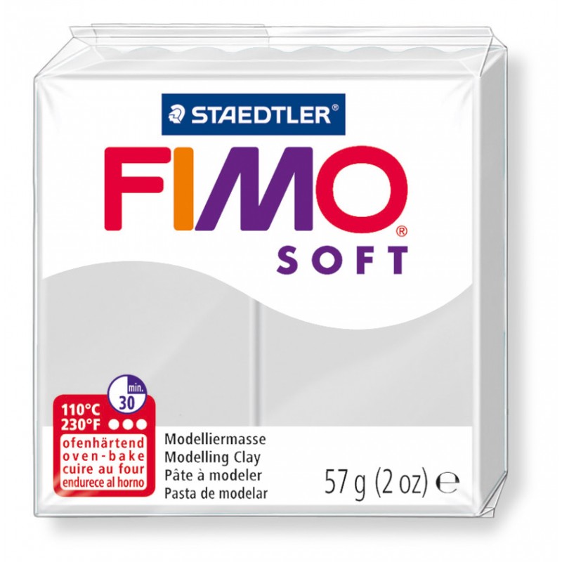 FIMO® soft ofenhärtende STAEDTLER® Modelliermasse - 57g - delfingrau - 8020-80 FIMO® soft ofenhärtende STAEDTLER® Modelliermasse - 57g - delfingrau - 8020-80