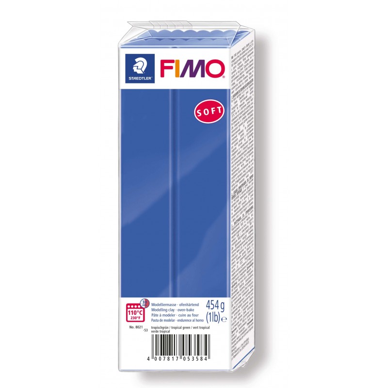 FIMO® soft ofenhärtende STAEDTLER® Modelliermasse - Großblock 454g - brillantblau blau - 8021-33 FIMO® soft ofenhärtende STAEDTLER® Modelliermasse - Großblock 454g - brillantblau blau - 8021-33