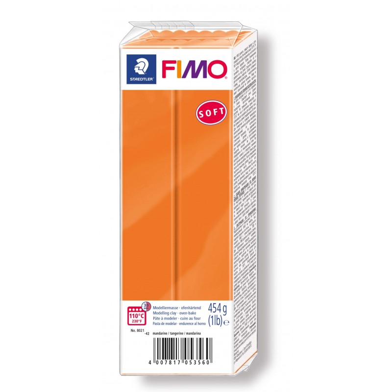 FIMO® soft ofenhärtende STAEDTLER® Modelliermasse - Großblock 454g - orange mandarine - 8021-42 FIMO® soft ofenhärtende STAEDTLER® Modelliermasse - Großblock 454g - orange mandarine - 8021-42