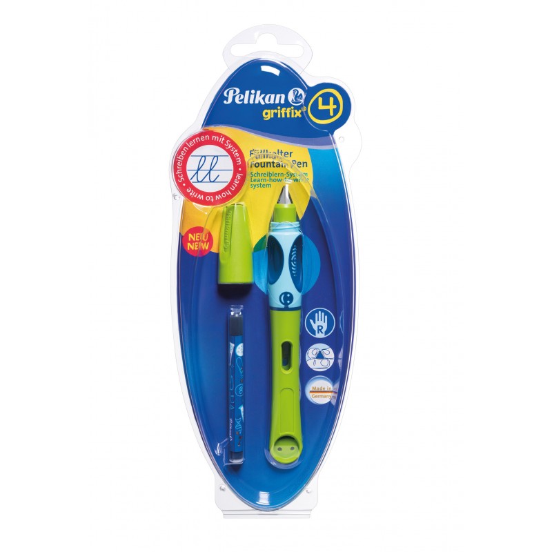 Schulfüller Griffix P2GR · Farbe: green · Feder A (Anfänger) · Rechts-/Linkshänder Schulfüller Griffix P2GR · Farbe: green · Feder A (Anfänger) · Rechts-/Linkshänder
