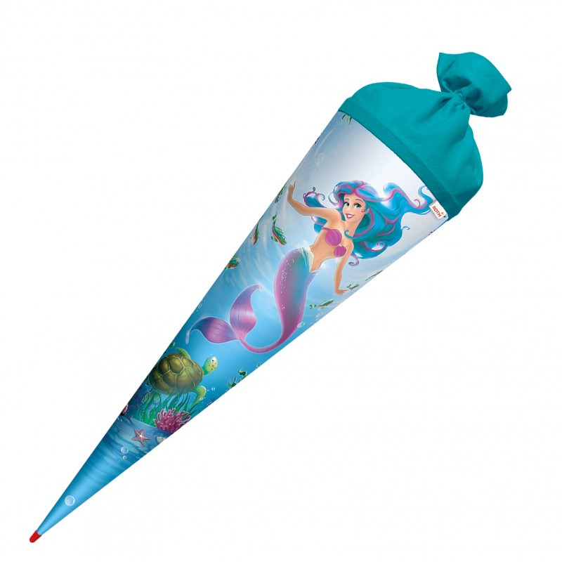 Roth Schultüte / Zuckertüte · mit Filzverschluss · 70cm · rund · Meerjungfrau