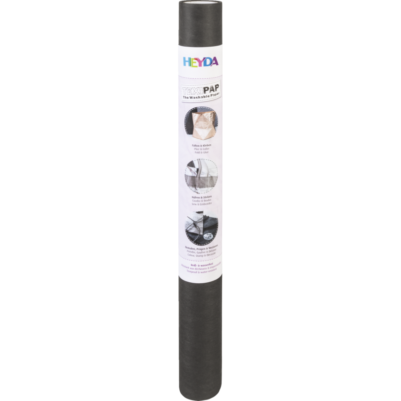 Heyda · TexiPap · Washpaper Papier · 50 x 110 cm · schwarz Heyda · TexiPap · Washpaper Papier · 50 x 110 cm · schwarz