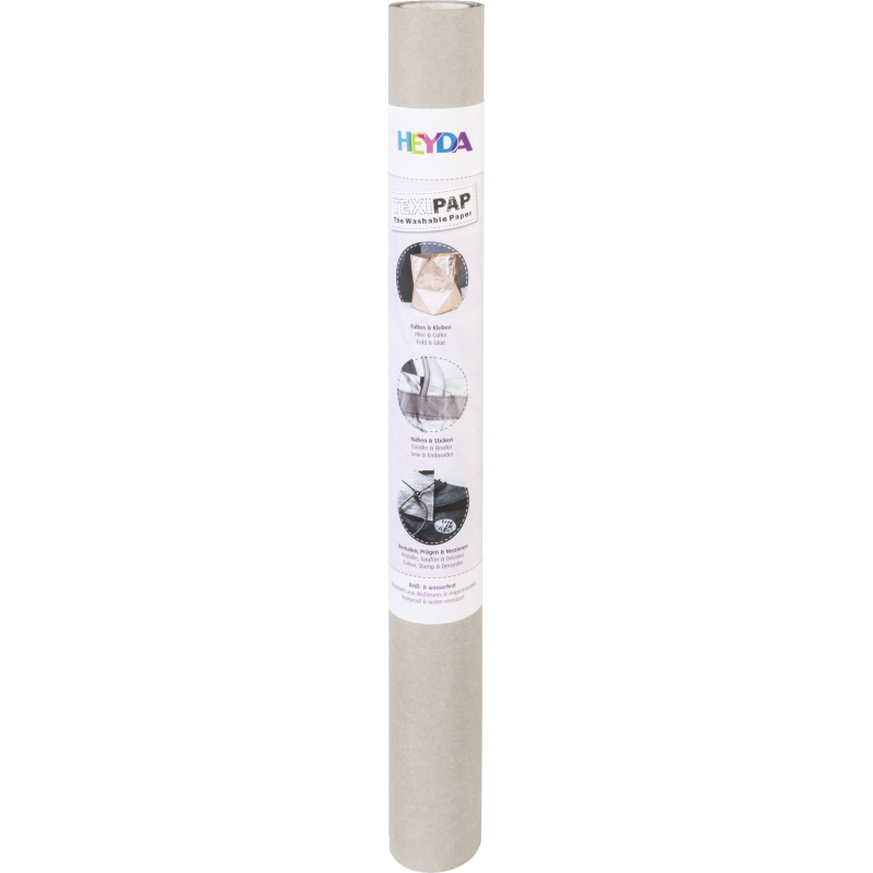 Heyda · TexiPap · Washpaper Papier · 50 x 110 cm · grau Heyda · TexiPap · Washpaper Papier · 50 x 110 cm · grau