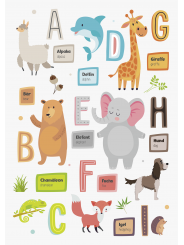 heyda Fenster-Sticker "ABC Tiere" · 4 Bogen im A4-Format