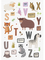 heyda Fenster-Sticker "ABC Tiere" · 4 Bogen im A4-Format