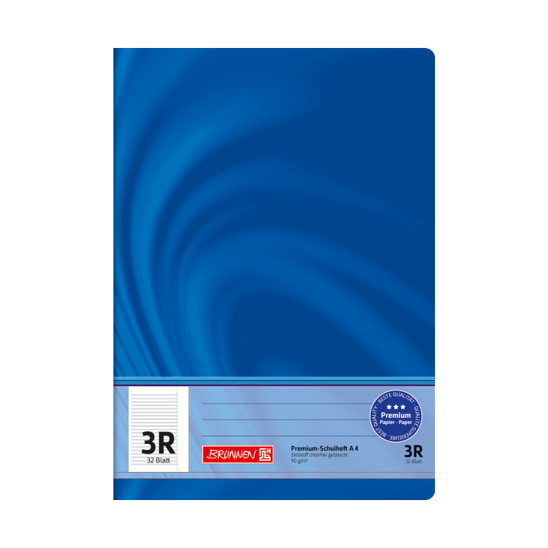 BRUNNEN Schulheft VIVENDI · DIN A4 · Lineatur 3R · liniert - ab 3. Schuljahr · 32 Blatt · 90 g/m² Premiumpapier BRUNNEN Schulheft VIVENDI · DIN A4 · Lineatur 3R · liniert - ab 3. Schuljahr · 32 Blatt · 90 g/m² Premiumpapier