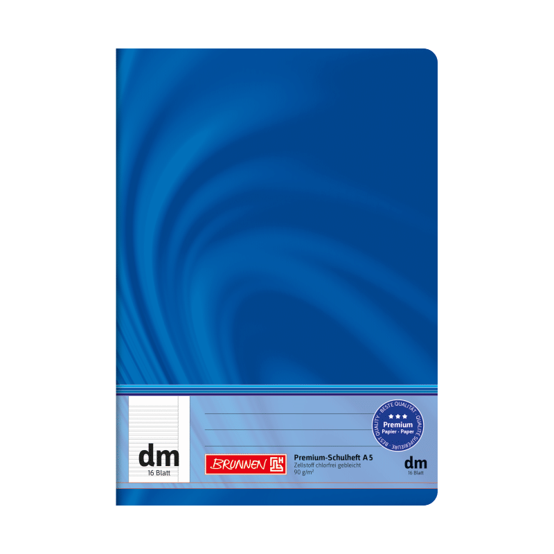 BRUNNEN Schulheft VIVENDI · DIN A5 · Lineatur dm · liniert - ab 3. Schuljahr · 16 Blatt · 90 g/m² Premiumpapier BRUNNEN Schulheft VIVENDI · DIN A5 · Lineatur dm · liniert - ab 3. Schuljahr · 16 Blatt · 90 g/m² Premiumpapier