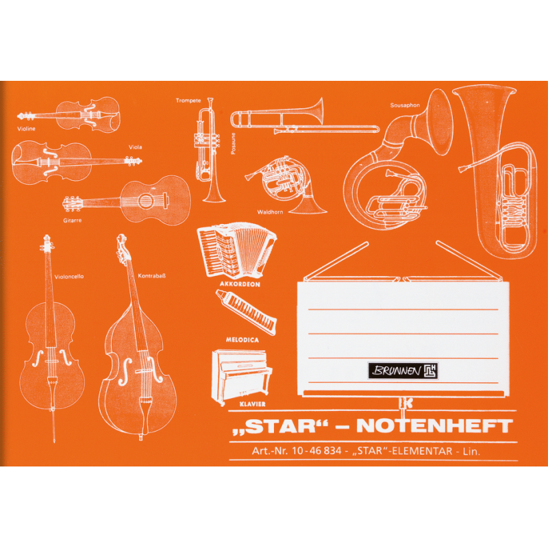 Notenheft · DIN A5 quer · Star Lineatur 14 · 8 Blatt Notenheft · DIN A5 quer · Star Lineatur 14 · 8 Blatt