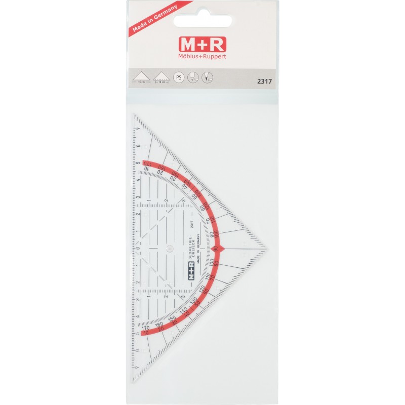 M+R Geo-Dreieck · 16cm · glasklar M+R Geo-Dreieck · 16cm · glasklar