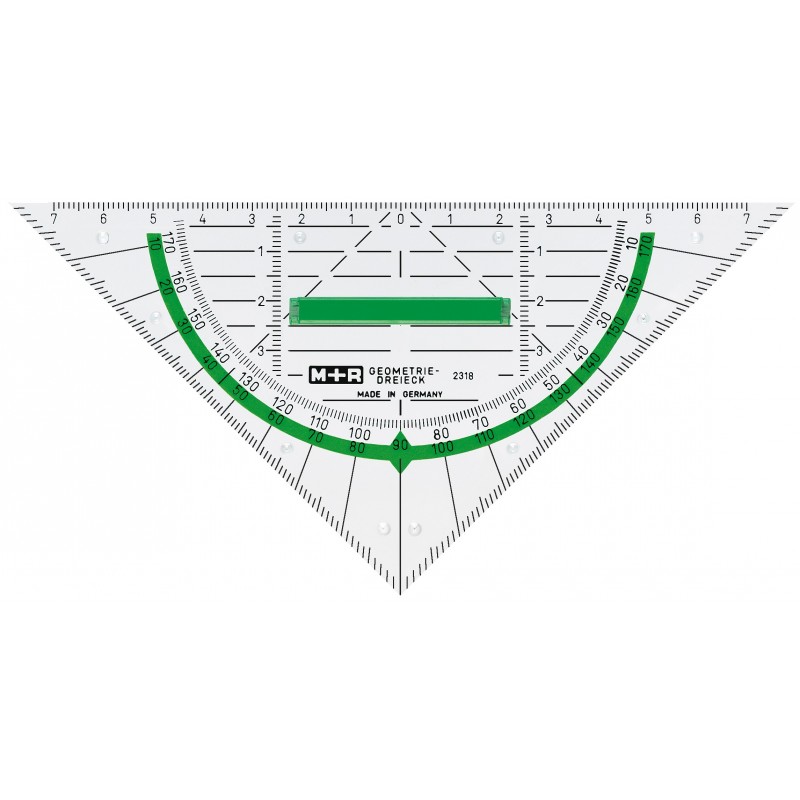 M+R Geo-Dreieck MIT GRIFF · 16cm · glasklar M+R Geo-Dreieck MIT GRIFF · 16cm · glasklar