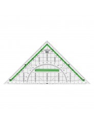 M+R Geo-Dreieck · groß · mit Griff · 22 cm · glasklar
