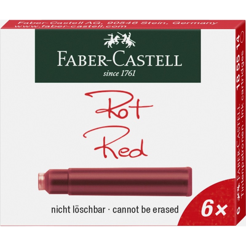 Faber-Castell · Patrone standard · 6er Etui · rot Faber-Castell · Patrone standard · 6er Etui · rot