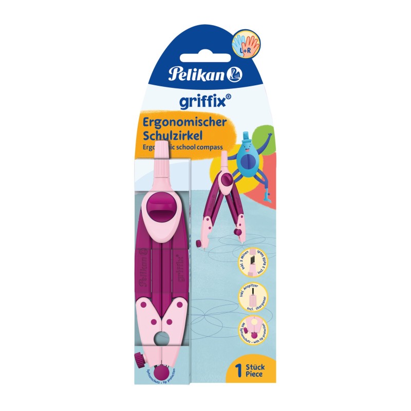 Pelikan griffix® Zirkel · mit Spitzenschutz · Sweetberry Pelikan griffix® Zirkel · mit Spitzenschutz · Sweetberry