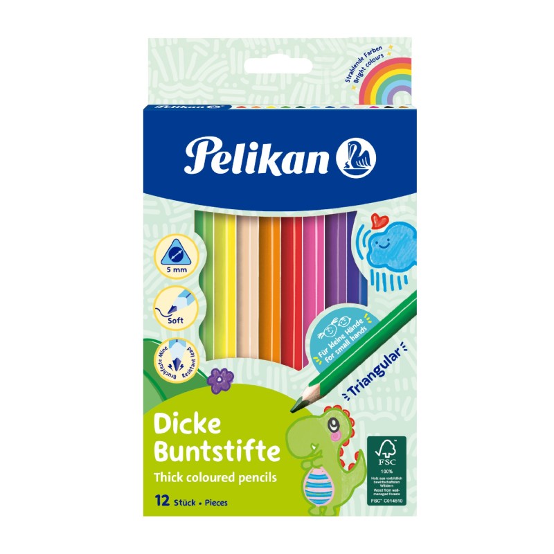 Pelikan Dicke Buntstifte · 12 Farben Pelikan Dicke Buntstifte · 12 Farben