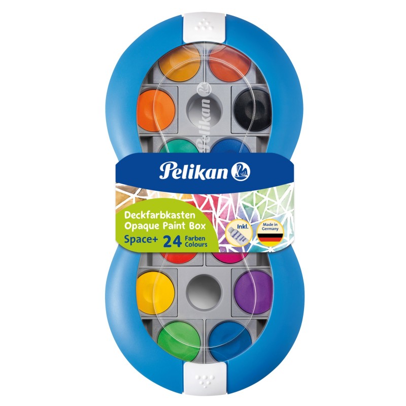 Pelikan Deckfarbkasten Space+ · 24 Farben und Deckweiß · blau Pelikan Deckfarbkasten Space+ · 24 Farben und Deckweiß · blau