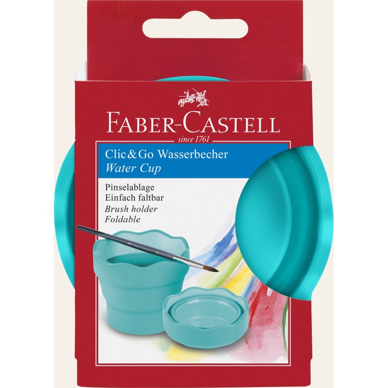 Faber-Castell · Wasserbecher CLIC & GO · türkis Faber-Castell · Wasserbecher CLIC & GO · türkis