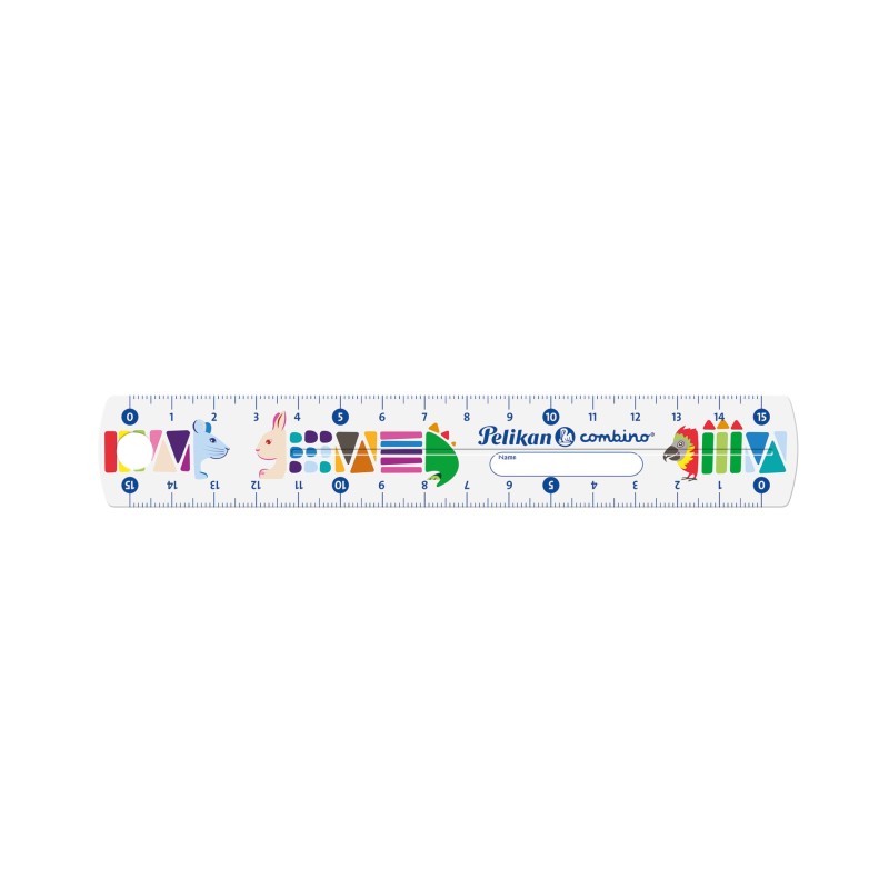 Pelikan Lineal combino · kurz · 15 cm · Links-/Rechtshänder geeignet Pelikan Lineal combino · kurz · 15 cm · Links-/Rechtshänder geeignet