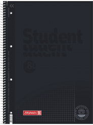 BRUNNEN Premium-Collegeblock · DIN A4 · Lineatur 26 · onyx