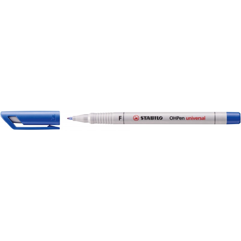 STABILO® Folienstift STABILO® OHPen universal · Fein (F) 0,7 mm · wasserlöslich · blau STABILO® Folienstift STABILO® OHPen universal · Fein (F) 0,7 mm · wasserlöslich · blau