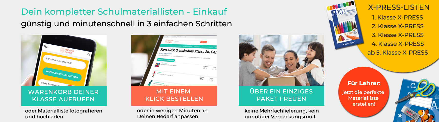  Alle Schulsachen, die Du brauchst