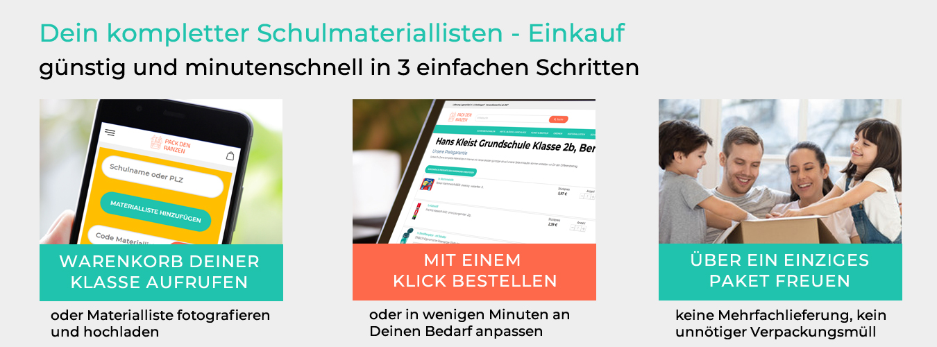  Alle Schulsachen, die Du brauchst